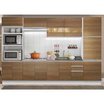 Cozinha Completa Glamy Roma 3 Gavetas 13 Pts Madesa