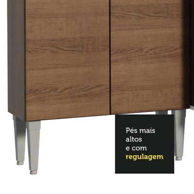 Armário De Cozinha Completa Com Balcão E Paneleiro Rustic
