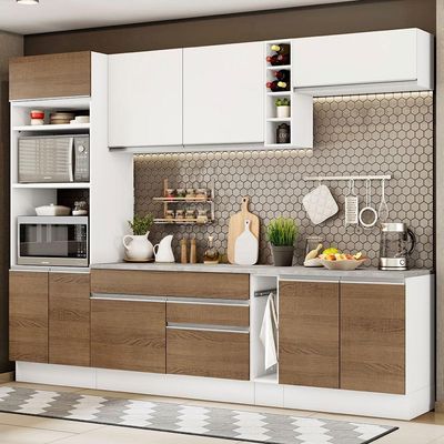 Cozinha Completa Vicenza com Armário e Balcão + Tampo Madesa