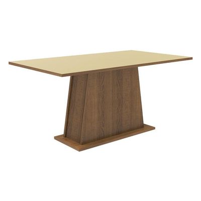 Conjunto Sala De Jantar Mesa Tampo De Madeira 4 Cadeiras