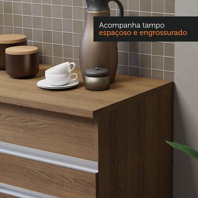 Cozinha Compacta 150001 Com Armário E Balcão RusticRustic