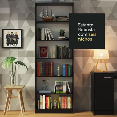 Escrivaninha Madesa Rubi + Estante 6908 + Estante 6907