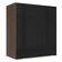 Armário Aéreo Madesa Lux 60cm 1 Porta Rustic e Preto