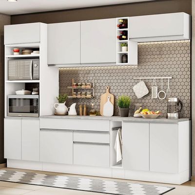 Cozinha Completa Vicenza com Armário e Balcão + Tampo Madesa
