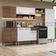 Armário De Cozinha Completa 293cm Rustic/branco Emilly Madesa 10 Rustic/branco