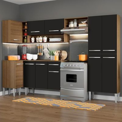 Cozinha Canto Emilly Armário Balcão 11 Porta 1 Gaveta Madesa
