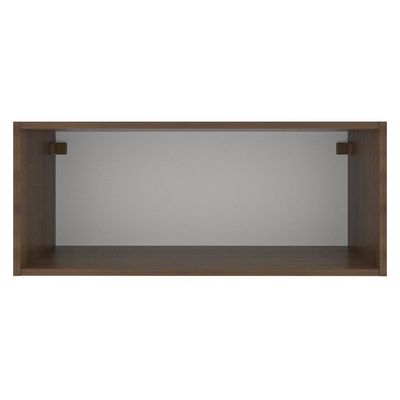 Armário Aéreo Madesa Lux 80 cm 1P Suspensa Rustic e Preto