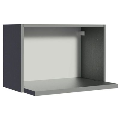 Armário Aéreo 60 Cm Com Nicho Para Forno Cinza Nice Cinza