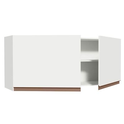 Armário Aéreo Reims 120 X 50 Cm 2 Portas - Branco Branco
