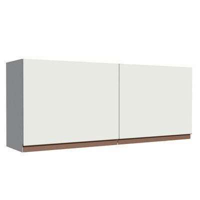 Armário Aéreo Reims 120 X 50 Cm 2 Portas - Branco Branco