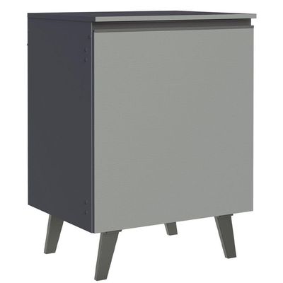 Balcão 60 Cm 1 Porta Com Pés Cinza Nice Madesa Cinza