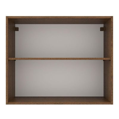 Armário Aéreo 80 Cm 2 Portas Rustic/branco Rustic/branco