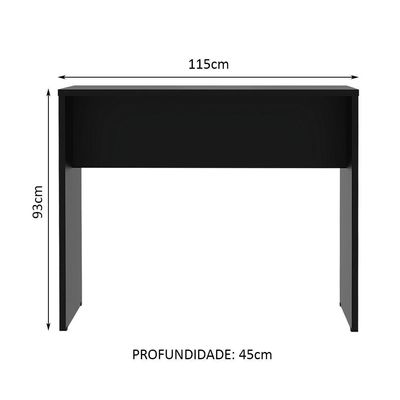 Bancada para Cozinha Madesa 115 Cm - Preto