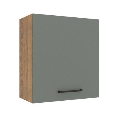 Armário Aéreo Madesa Agata 60 Cm 1 Porta Rustic Cinza