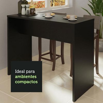 Bancada para Cozinha Madesa 115 Cm - Preto