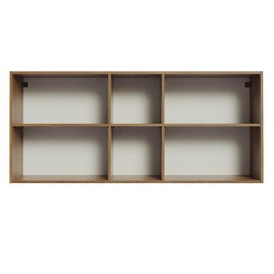 Armário Aéreo 150 Cm 2 Portas Agata Madesa Rustic/crema