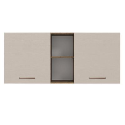 Armário Aéreo 150 Cm 2 Portas Agata Madesa Rustic/crema