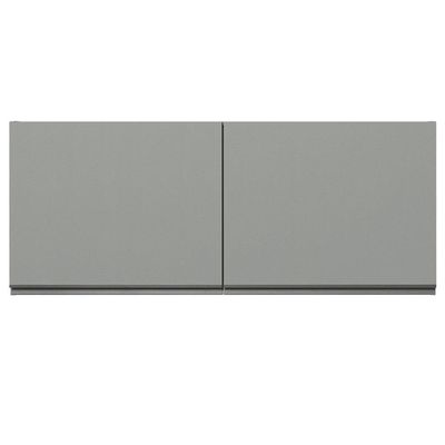 Armário Aéreo 120 X 50 Cm 2 Portas Cinza Nice Madesa Cinza
