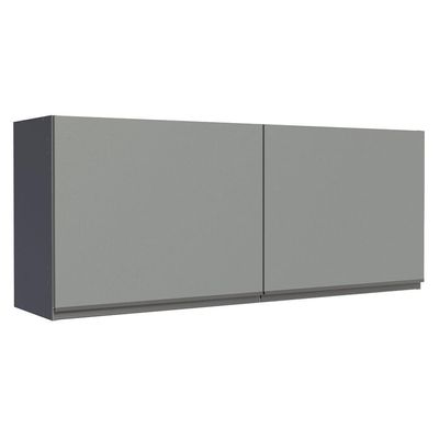 Armário Aéreo 120 X 50 Cm 2 Portas Cinza Nice Madesa Cinza