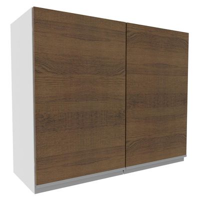 Armário Aéreo Glamy 100%MDF 80cm 2 Portas BR/Rustic Madesa