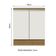 Balcão de Cozinha Madesa Glamy 70Cm 2 Portas Rustico Branco