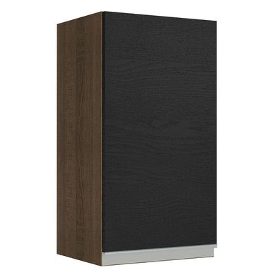 Armário Aéreo Glamy 35cm 1 Porta Rustic Preto