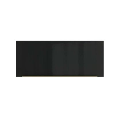 Armário Aéreo Lux 80cm 1 Porta Basculante Branco Preto