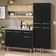 Armário De Cozinha Compacta 169cm Com Pia Rustic/preto Emilly Madesa 14 Rustic/preto