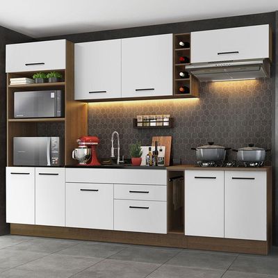 Cozinha Completa 290001 Com Armário E Balcão Rustic/branco
