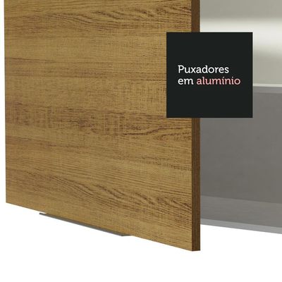Armário Aéreo Madesa Stella 120 Cm 2 Portas Branco/rustic