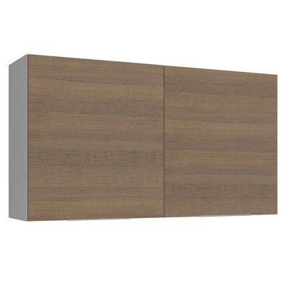 Armário Aéreo Madesa Stella 120 Cm 2 Portas Branco/rustic