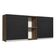 Armário Aéreo 150 Cm 2 Portas E 2 Nichos Rustic/Preto