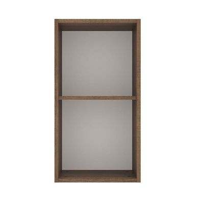 Armário Aéreo 35 Cm 1 Porta Rustic/Branco Veludo