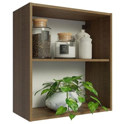 Armário Aéreo 60 Cm Com 2 Nichos Abertos Rustic