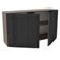 Armário Aéreo Madesa Lux 120 cm 2 Portas Rustic e Preto