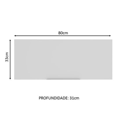 Armário Aéreo Madesa Stella 80cm 1 Porta Basculante Branco
