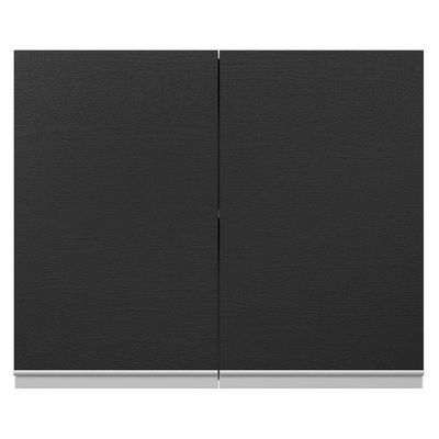 Armário Aéreo 100% Mdf 80 Cm 2 Portas Branco/preto Acordes