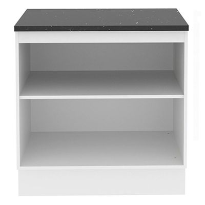 Balcão Acordes Glamy MDF 80 cm 2 Portas Branco/Rustic Madesa