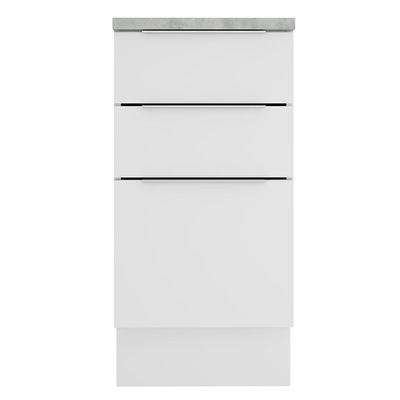 Balcão Stella 40 cm 3 Gavetas Branco Madesa