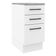 Balcão Madesa Agata 40 Cm 3 Gavetas - Branco Rustic/branco