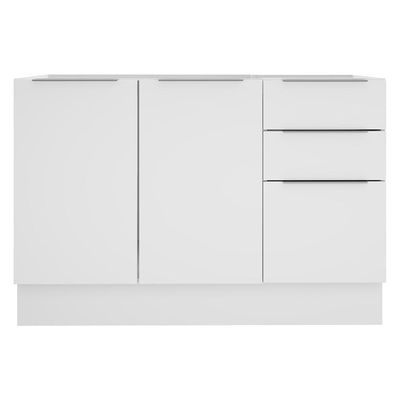 Balcão de Pia Stella 2 Portas e 3 Gavetas Branco Madesa