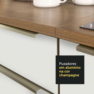 Balcão 80Cm 2PTSRustic/Branco Veludo Lux Madesa Rustic