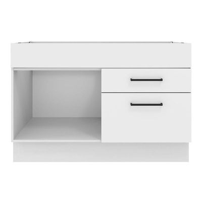 Balcão De Pia 1 Porta E 2 Gavetas Branco Rustic/branco