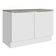 Balcão De Pia 120Cm 2PTSBranco/Branco Veludo Lux Madesa