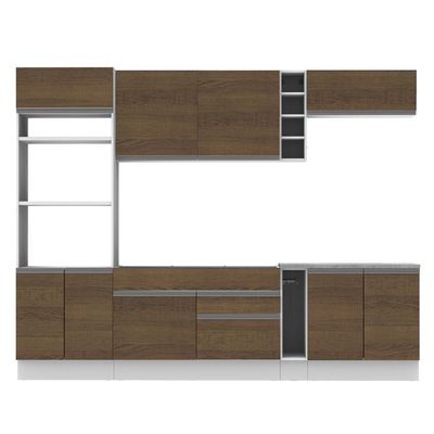 Cozinha Completa Vicenza Rustic com Armário e Balcão Madesa