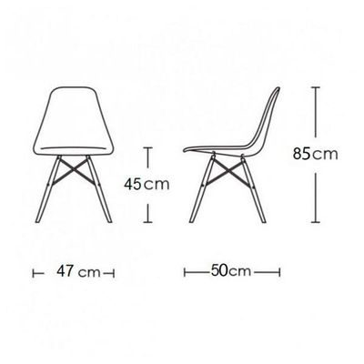 Conjunto De Mesa De Jantar Eames Eiffel 90cm Com 4 Cadeiras