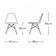 Conjunto De Mesa De Jantar Eames Eiffel 90cm Com 4 Cadeiras