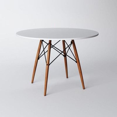 Conjunto De Mesa De Jantar Eames Eiffel 90cm Com 4 Cadeiras