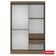 Guarda Roupas Luke Rustic 2 Portas Espelho Correr Madesa