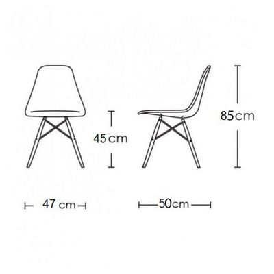 Conjunto De Mesa De Jantar Eames Eiffel 90cm 4 Cadeiras
